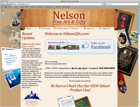 Nelson Gifts Website